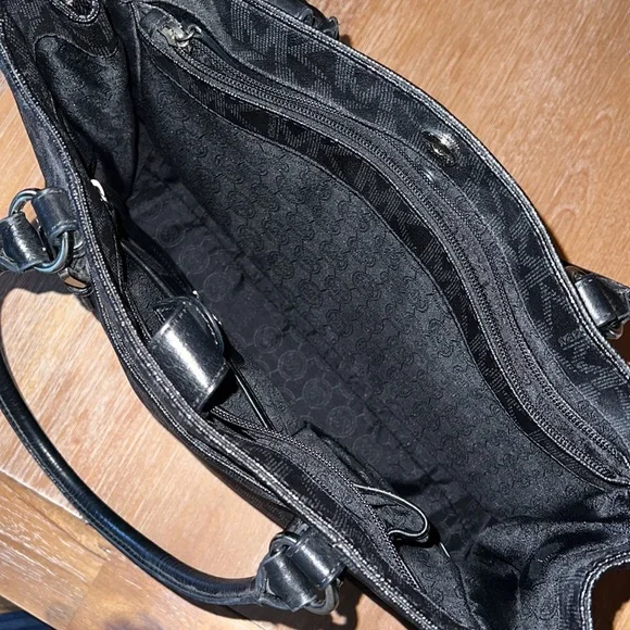Michael Kors purse. Black MK pattern. EUC - Picture 4 of 4